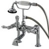 Kingston Brass Aqua Eden AE104T1BAL Bel Air Deck Mount Clawfoot Tub Faucet in Polished Chrome
