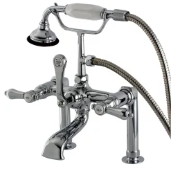 Kingston Brass Aqua Eden AE104T1BAL Bel Air Deck Mount Clawfoot Tub Faucet in Polished Chrome