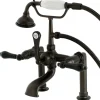 Kingston Brass Aqua Eden AE103T5PKL Duchess Deck Mount Clawfoot Tub Faucet in Oil Rubbed Bronze