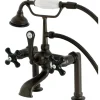 Kingston Brass Aqua Eden AE103T5PKX Duchess Deck Mount Clawfoot Tub Faucet in Oil Rubbed Bronze