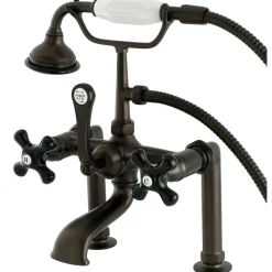 Kingston Brass Aqua Eden AE103T5PKX Duchess Deck Mount Clawfoot Tub Faucet in Oil Rubbed Bronze