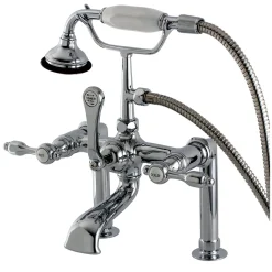 Kingston Brass Aqua Eden AE104T1TAL Tudor Deck Mount Clawfoot Tub Faucet in Polished Chrome