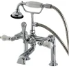 Kingston Brass Aqua Eden AE108T1 Vintage Deck Mount Clawfoot Tub Faucet in Polished Chrome