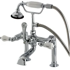 Kingston Brass Aqua Eden AE108T1 Vintage Deck Mount Clawfoot Tub Faucet in Polished Chrome