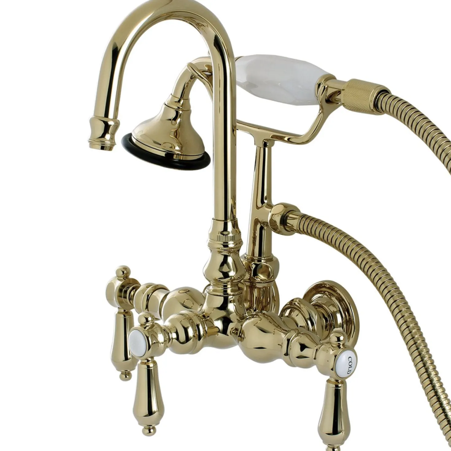 Kingston Brass Aqua Eden Bel Air Wall Mount Clawfoot Tub Faucet