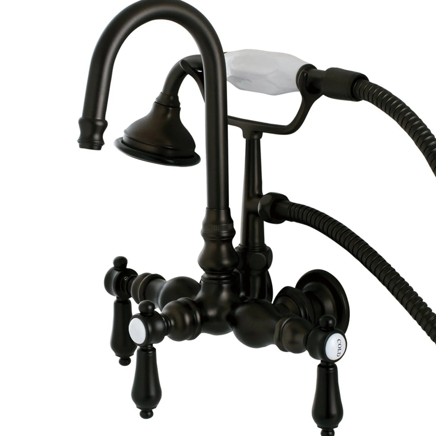 Kingston Brass Aqua Eden Bel Air Wall Mount Clawfoot Tub Faucet