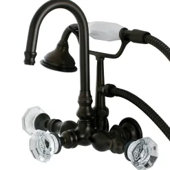 Kingston Brass Aqua Eden Celebrity Wall Mount Clawfoot Tub Faucet