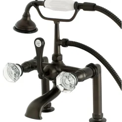 Kingston Brass Aqua Eden Celebrity Deck Mount Clawfoot Tub Faucet