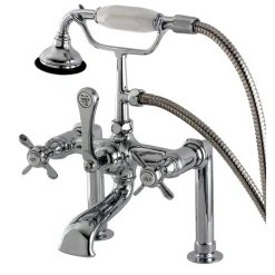 Kingston Brass Aqua Eden Essex Deck Mount Clawfoot Tub Faucet