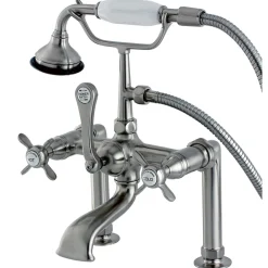 Kingston Brass Aqua Eden Essex Deck Mount Clawfoot Tub Faucet