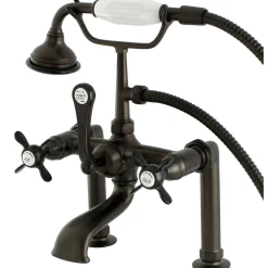Kingston Brass Aqua Eden Essex Deck Mount Clawfoot Tub Faucet