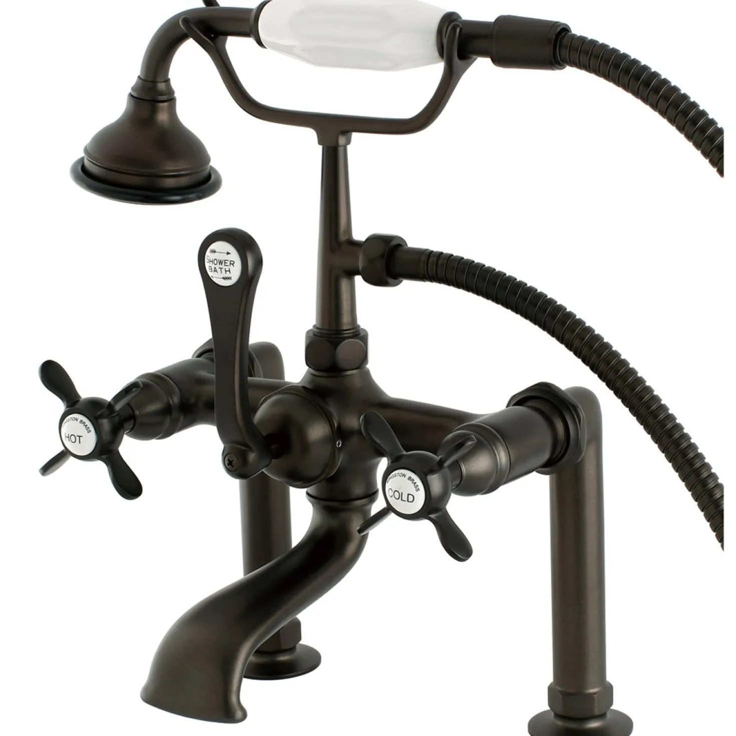 Kingston Brass Aqua Eden Essex Deck Mount Clawfoot Tub Faucet