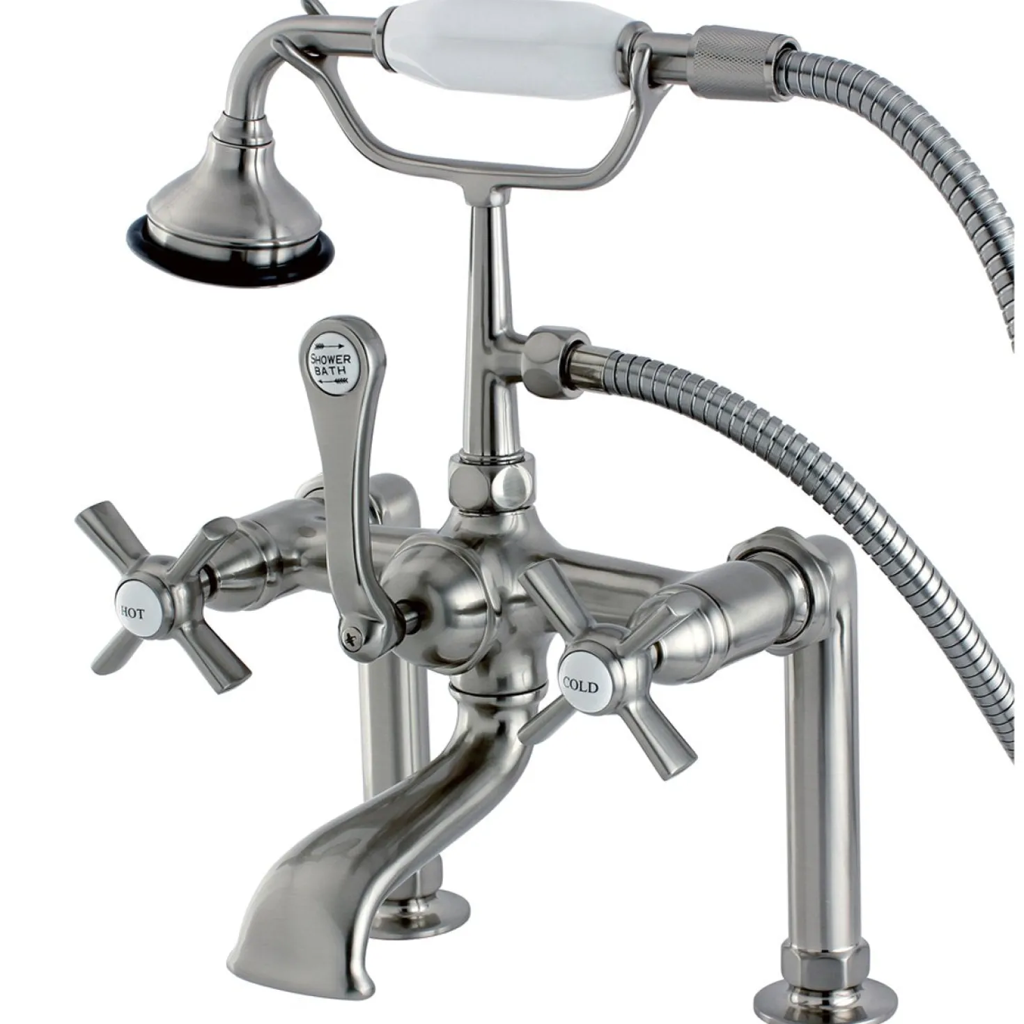 Kingston Brass Aqua Eden Millennium Deck Mount Clawfoot Tub Faucet