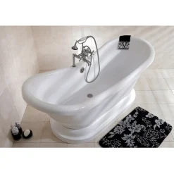 Kingston Brass Aqua Eden Millennium Deck Mount Clawfoot Tub Faucet