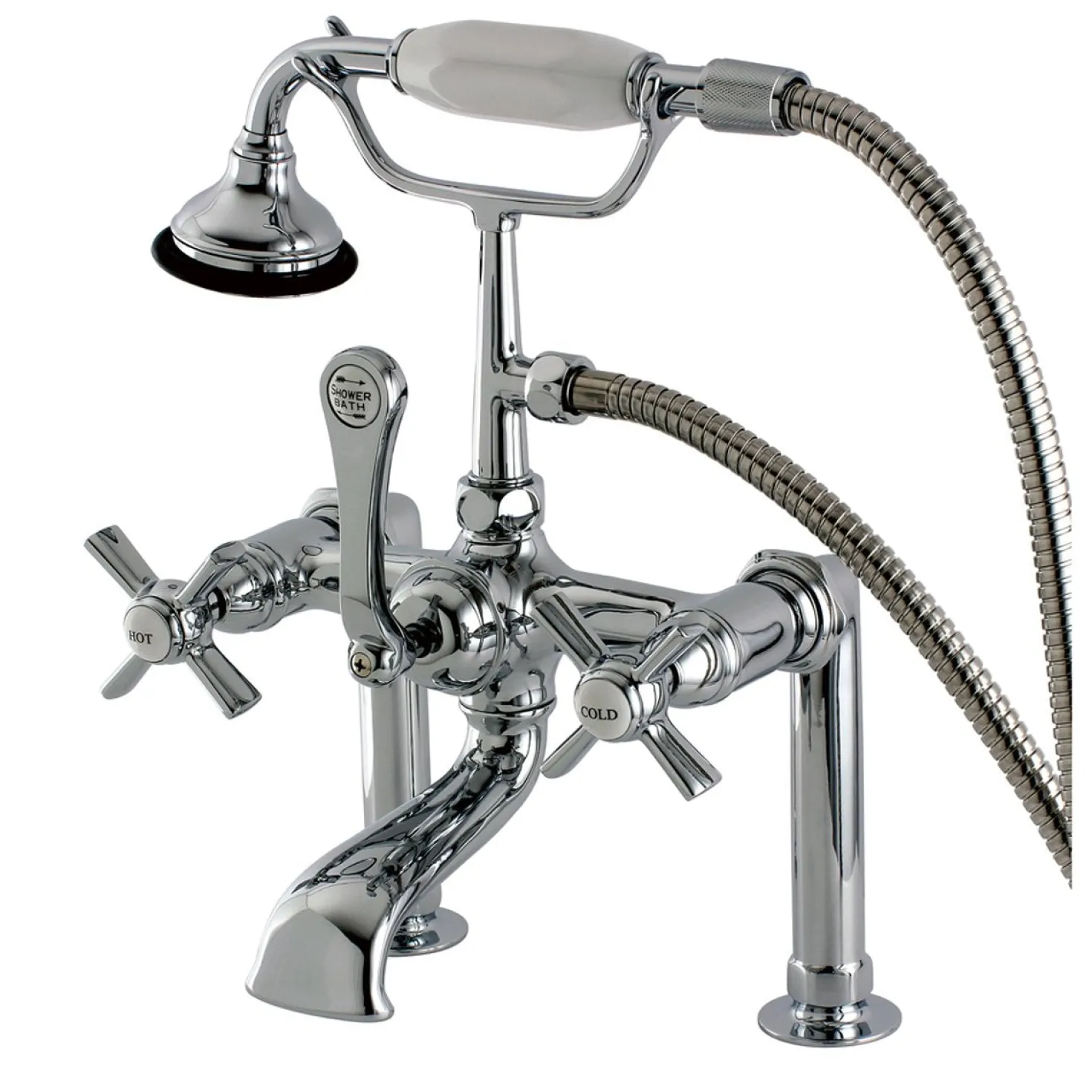 Kingston Brass Aqua Eden Millennium Deck Mount Clawfoot Tub Faucet