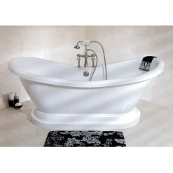 Kingston Brass Aqua Eden Millennium Deck Mount Clawfoot Tub Faucet