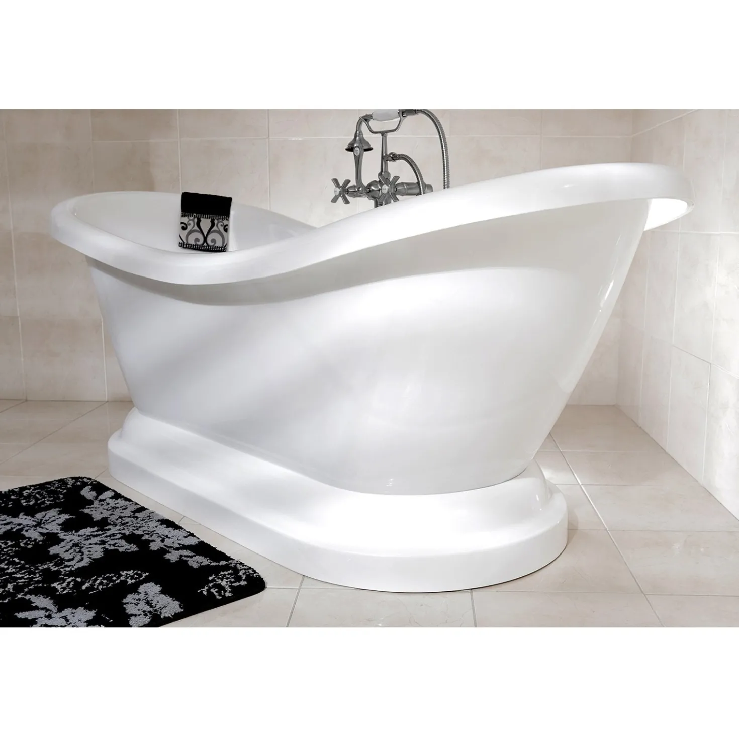 Kingston Brass Aqua Eden Millennium Deck Mount Clawfoot Tub Faucet