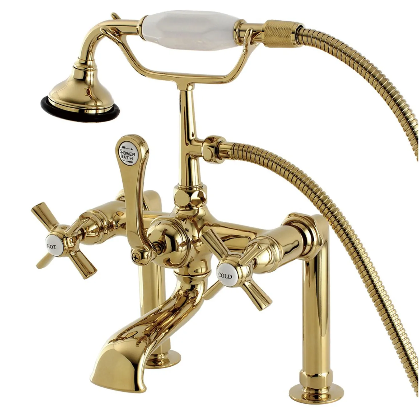 Kingston Brass Aqua Eden Millennium Deck Mount Clawfoot Tub Faucet
