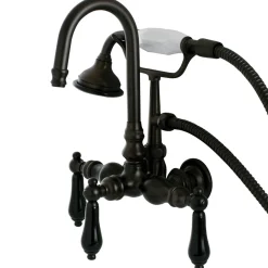 Kingston Brass Aqua Eden Restoration Onyx Wall Mount Clawfoot Tub Faucet