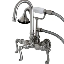 Kingston Brass Aqua Eden Royale Wall Mount Clawfoot Tub Faucet