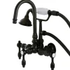 Kingston Brass Aqua Eden Tudor Wall Mount Clawfoot Tub Faucet