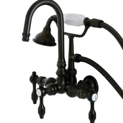 Kingston Brass Aqua Eden Tudor Wall Mount Clawfoot Tub Faucet