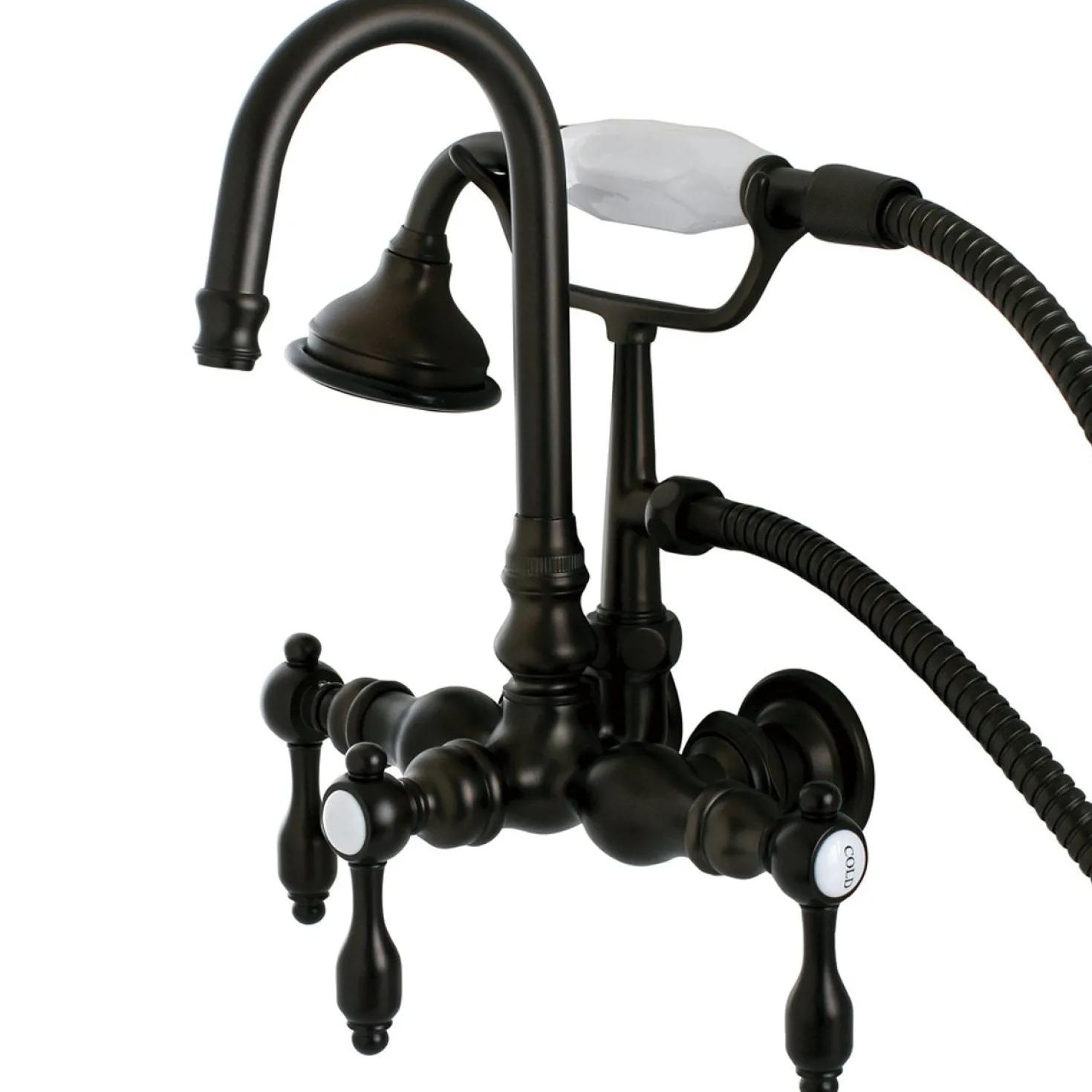 Kingston Brass Aqua Eden Tudor Wall Mount Clawfoot Tub Faucet
