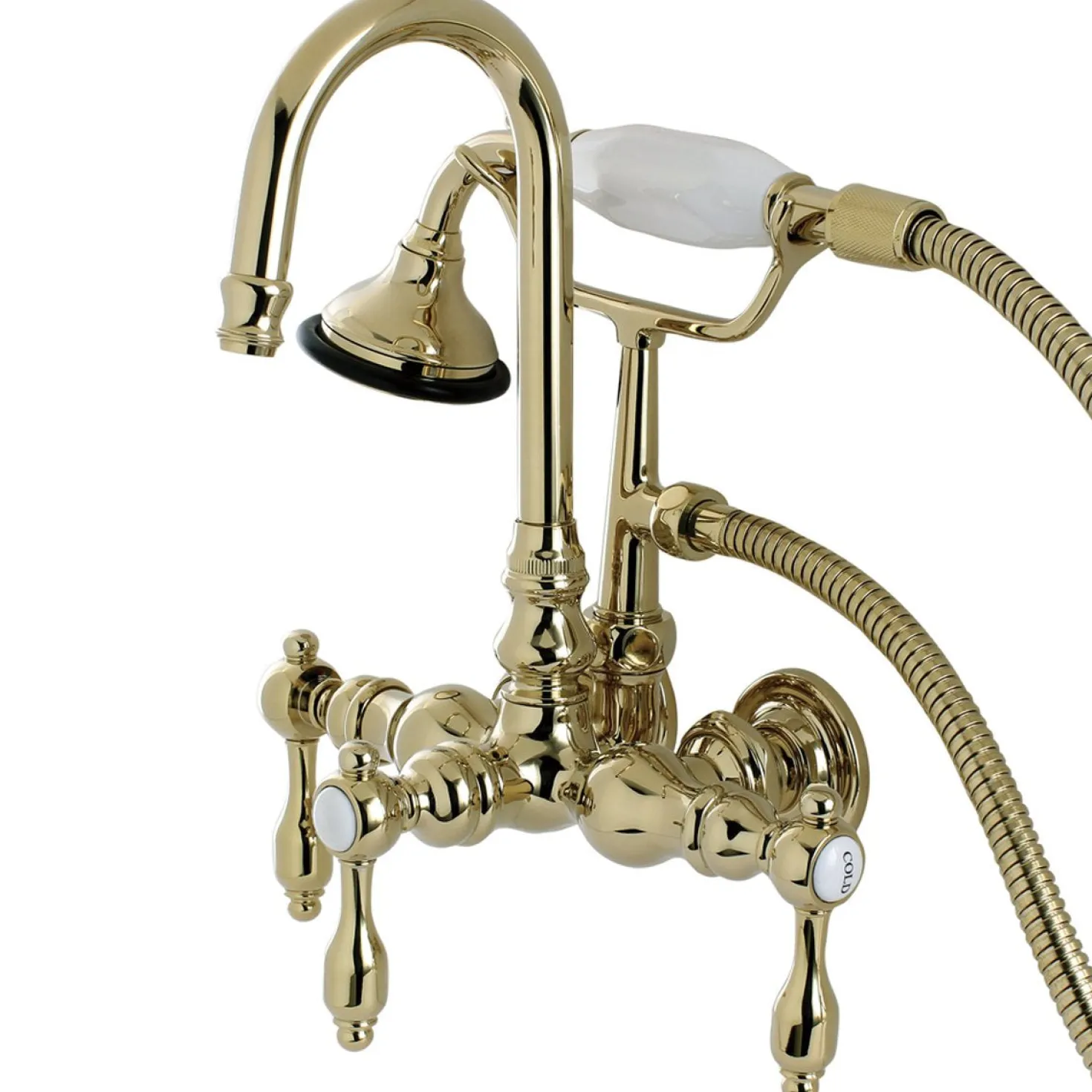 Kingston Brass Aqua Eden Tudor Wall Mount Clawfoot Tub Faucet