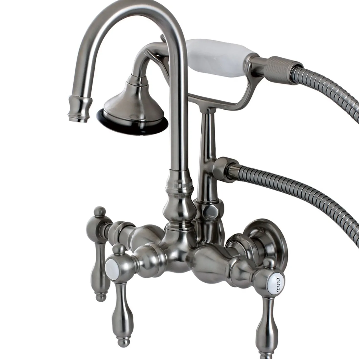 Kingston Brass Aqua Eden Tudor Wall Mount Clawfoot Tub Faucet