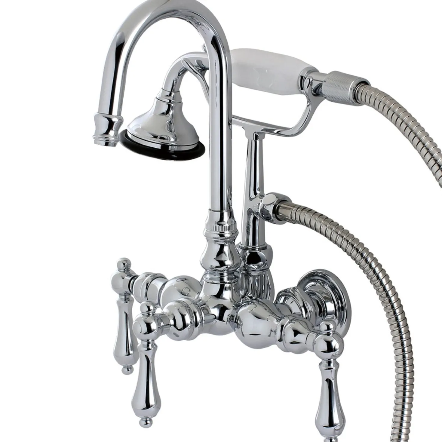 Kingston Brass Aqua Eden Vintage Wall Mount Clawfoot Tub Faucet