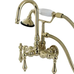 Kingston Brass Aqua Eden Vintage Wall Mount Clawfoot Tub Faucet