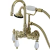 Kingston Brass Aqua Eden Wall Mount Clawfoot Tub Faucet
