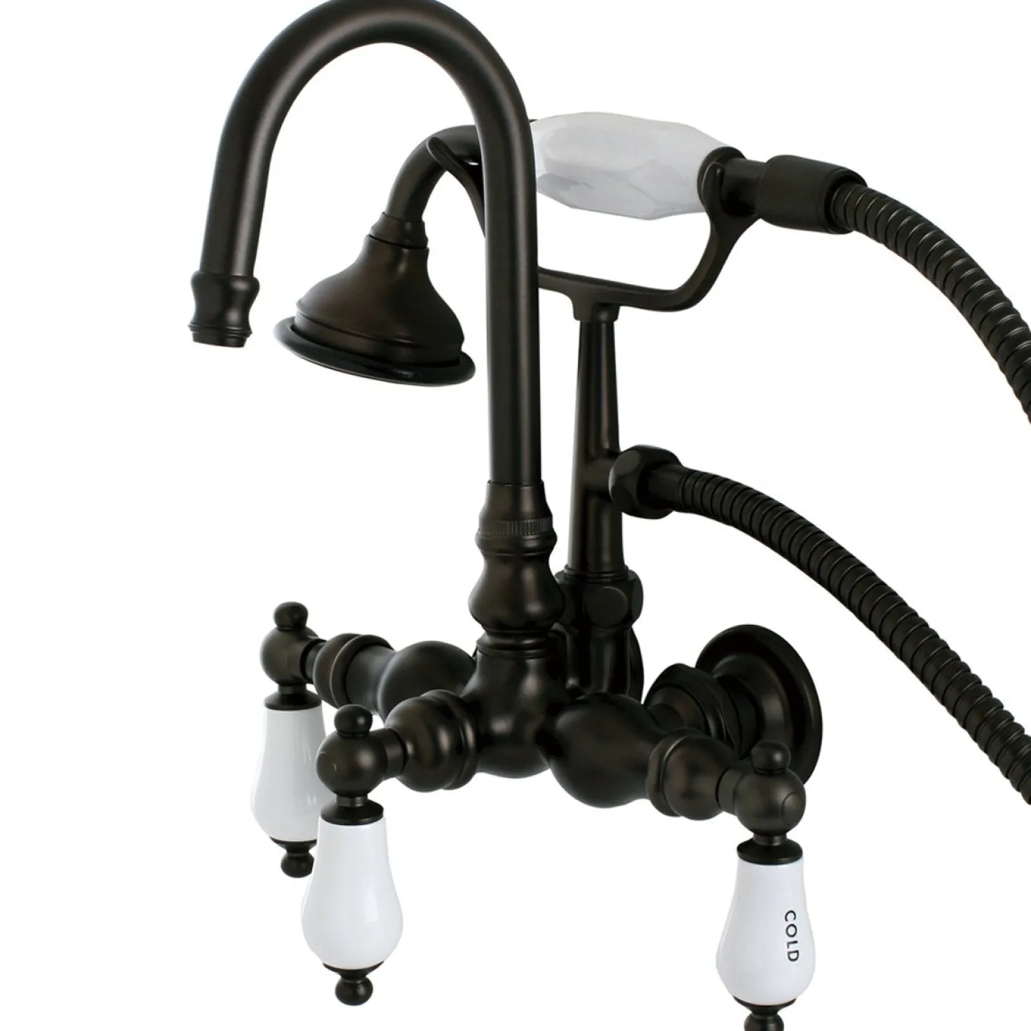 Kingston Brass Aqua Eden Wall Mount Clawfoot Tub Faucet