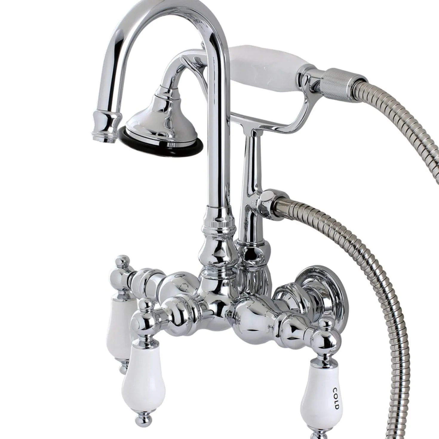 Kingston Brass Aqua Eden Wall Mount Clawfoot Tub Faucet