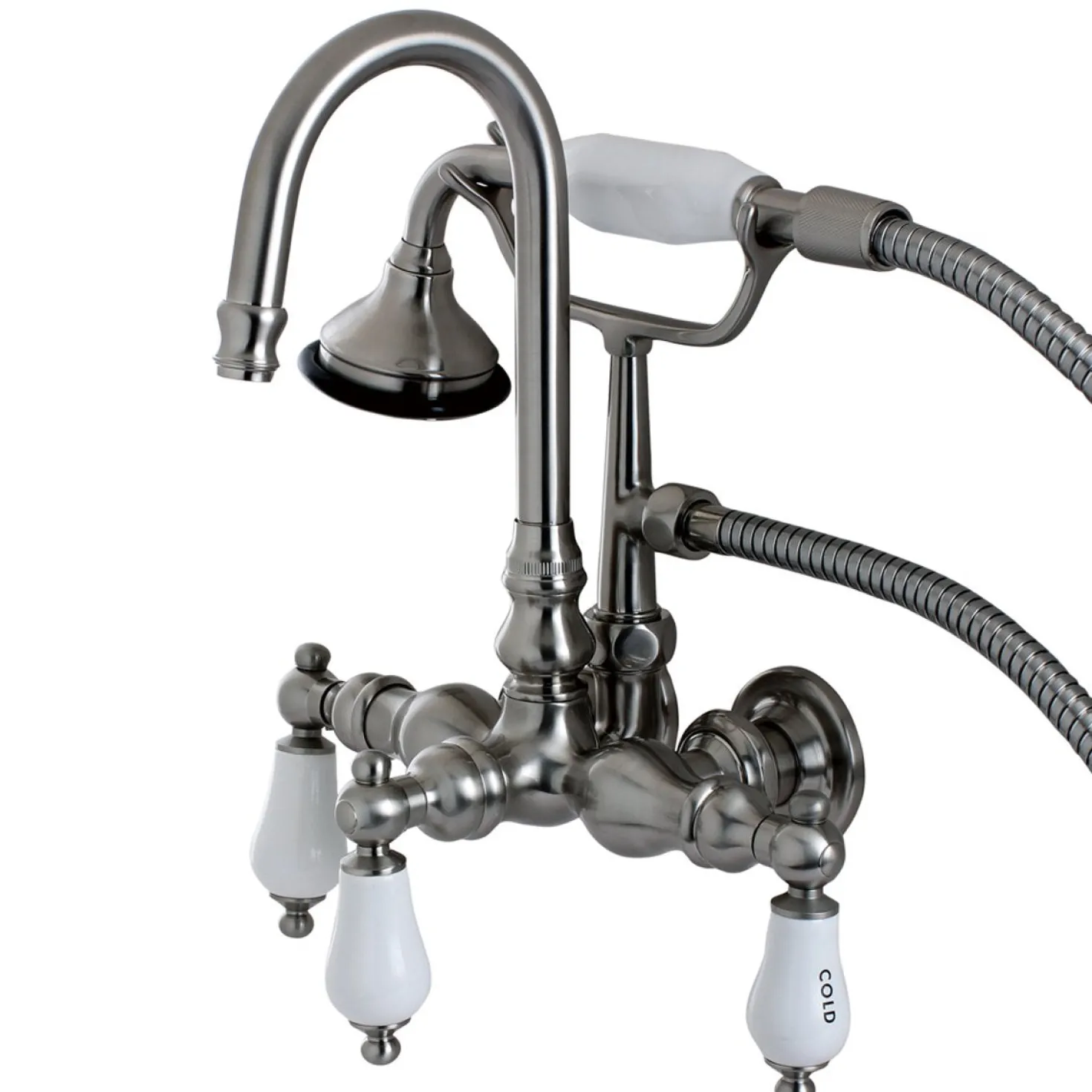 Kingston Brass Aqua Eden Wall Mount Clawfoot Tub Faucet