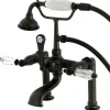 Kingston Brass Aqua Eden Wilshire Deck Mount Clawfoot Tub Faucet