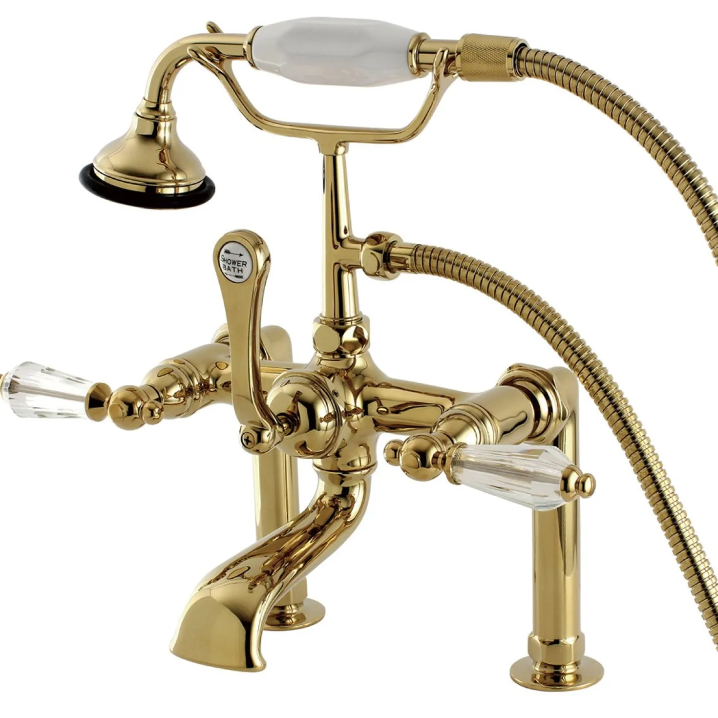 Kingston Brass Aqua Eden Wilshire Deck Mount Clawfoot Tub Faucet