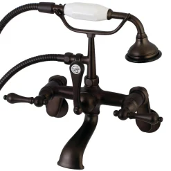 Kingston Brass Aqua Vintage 2-Handle Wall Mount Tub Faucet