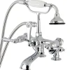 Kingston Brass Aqua Vintage 7-Inch Adjustable Clawfoot Tub Faucet with Hand Shower