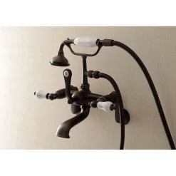 Kingston Brass Aqua Vintage Two-Handle Wall Mount Tub Faucet
