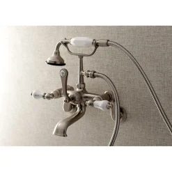 Kingston Brass Aqua Vintage Two-Handle Wall Mount Tub Faucet