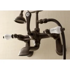 Kingston Brass Aqua Vintage Two-Handle Wall Mount Tub Faucet