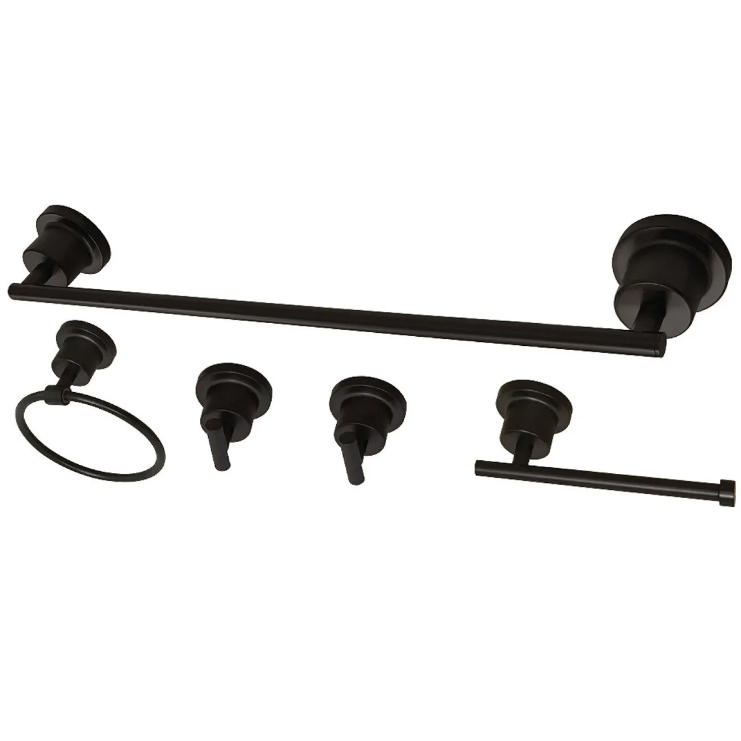 Kingston Brass BAH8212478X-P Concord 5-Piece 18.88" x 7.13" Bathroom Accessory Set