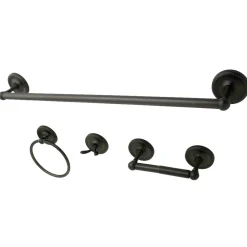 Kingston Brass BAK911478ORB 4-Piece Bathroom Accessories Set in Oil Rubbed Bronze