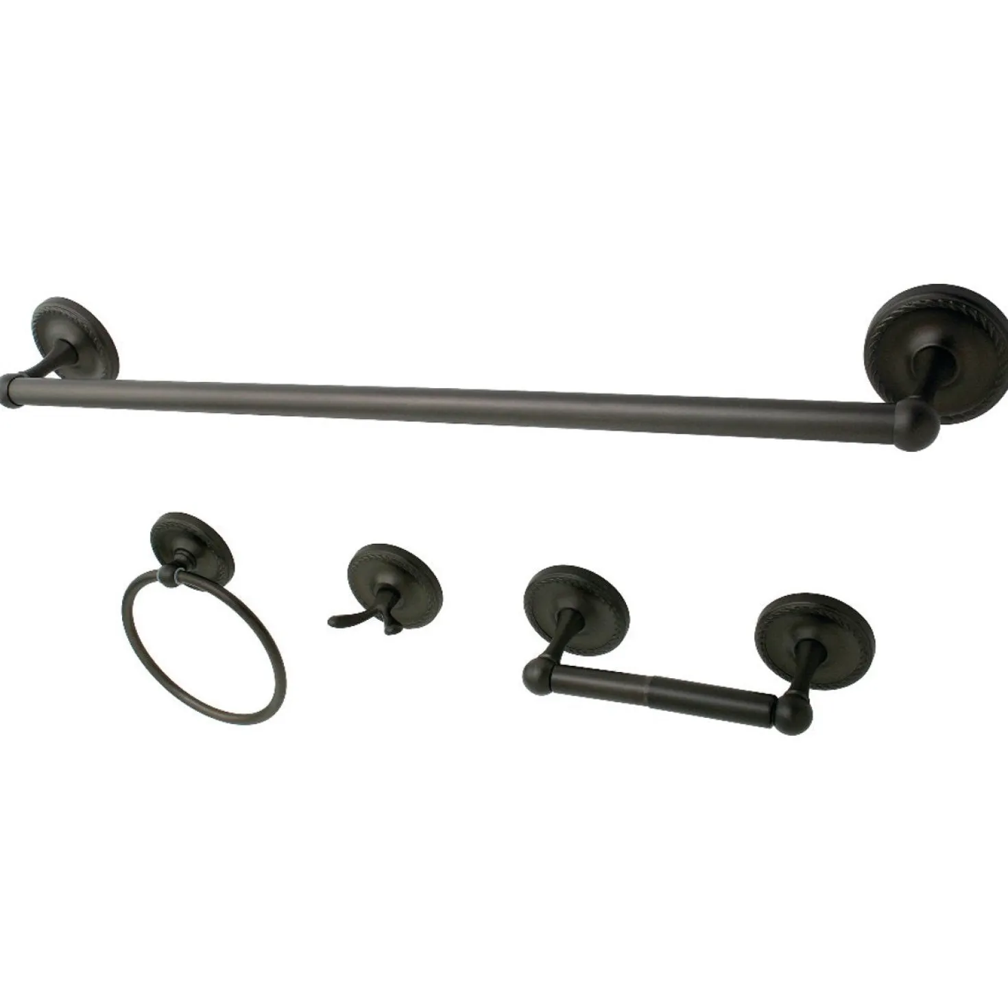 Kingston Brass BAK911478ORB 4-Piece Bathroom Accessories Set in Oil Rubbed Bronze