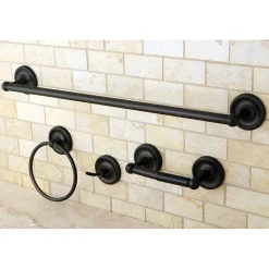 Kingston Brass BAK911478ORB 4-Piece Bathroom Accessories Set in Oil Rubbed Bronze