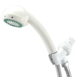 Kingston Brass Barcelona 3-Setting Adjustable Hand Shower with Stainless Steel Hose in White