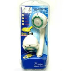 Kingston Brass Barcelona Shower Kit with Adjustable Hand Shower in White