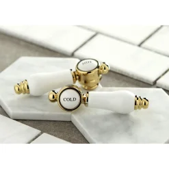 Kingston Brass Bel-Air Deck Mount Widespread Kitchen Faucet