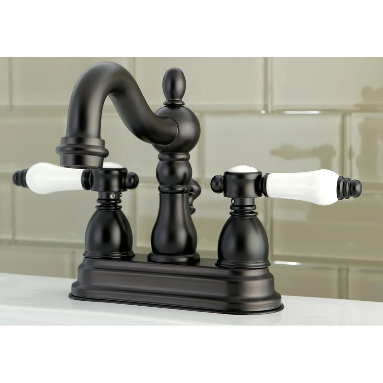 Kingston Brass Bel-Air Deck Mount 4" Centerset Bathroom Faucet
